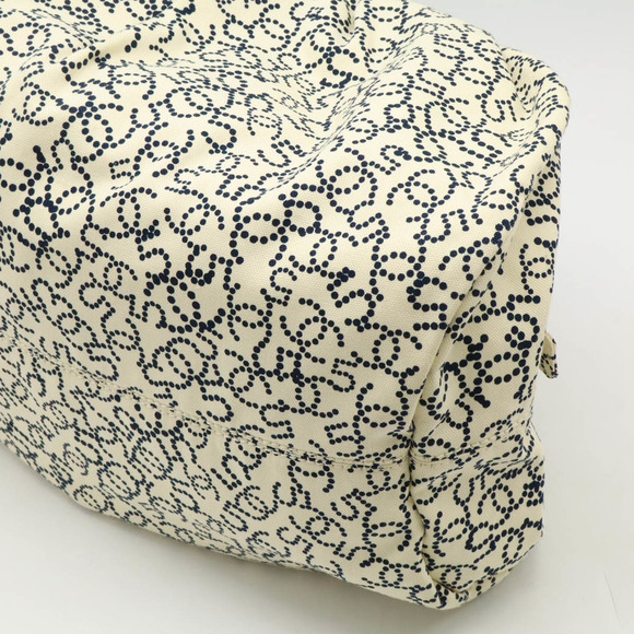 Chanel No.5 Coco Mark Arabesque Mini Boston Bag Canvas Ivory White - Picture 3 of 9